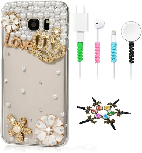 Vista 16 de Bling Case SSSGCDwCPSeries-7 - Funda con cristales brillantes, diseño 3D hecho a mano