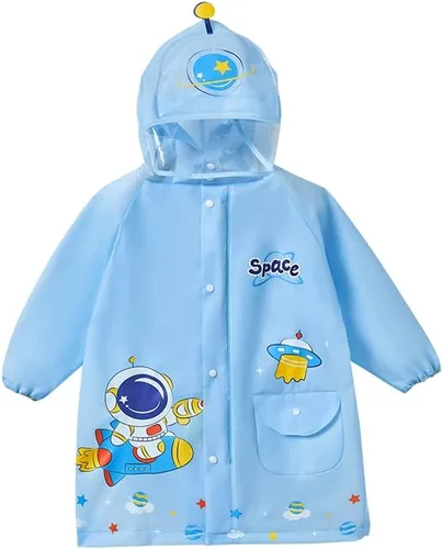 Vista 9 de amo nenes Kids Raincoat for Boys Girls Rain Poncho with Hood, Waterproof Reusable EVA Rainwear Toddler Cartoon 2-12 Years