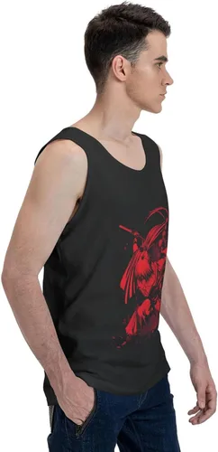 Vista 5 de Rurouni Kenshin - Camiseta sin mangas para hombre, camisetas sin mangas personalizadas para correr, entrenamiento, algodón, casual, color negro