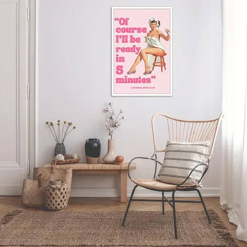 Vista 6 de Póster de pared de coqueta rosa de los años 70, diseño retro vintage de los años 70, póster estético de moda para habitación de adolescentes