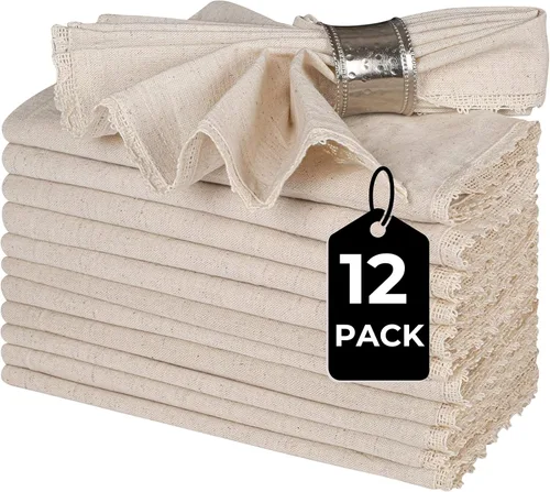 Vista 29 de Servilletas de tela de algodón con dobladillo de 18 x 18 pulgadas, color aguamarina con vainica, servilletas de boda, servilletas de cóctel Aqua