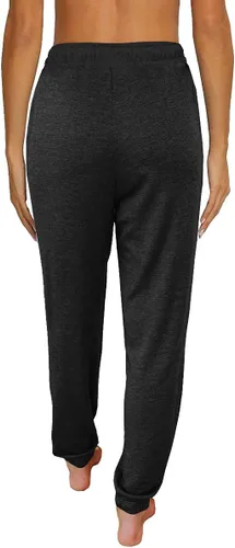 Vista 3 de AUTOMET - Pantalones deportivos holgados para mujer con bolsillos, pantalones de pijama para mujer, pantalones deportivos para correr, ropa de otoño