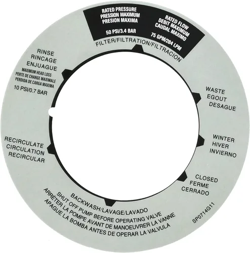 Vista 2 de Adhesivo de repuesto para válvula de filtro de arena compatible con SPX0714G (paquete de 6)
