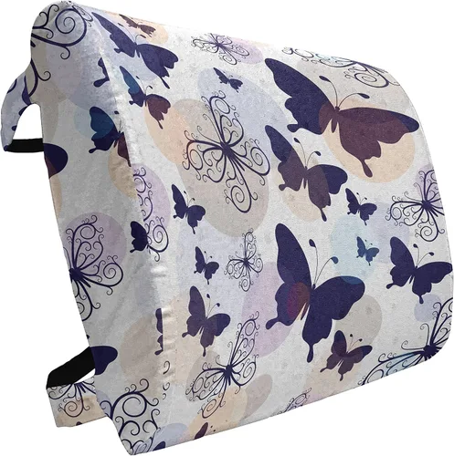 Vista 44 de Ambesonne Almohada de viaje para pizza, con patrón dibujado a mano, menú de pizzería, comida rápida, deliciosa comida gourmet, accesorio de viaje