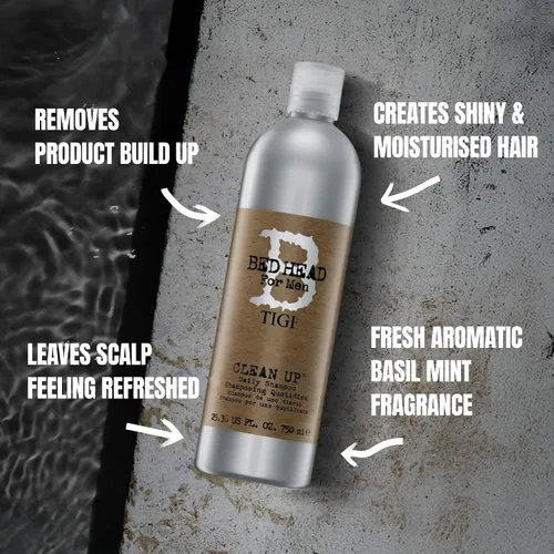 Vista 3 de Tigi Bed Head Clean Up. Champú de uso diario para hombre. 8,45 onzas