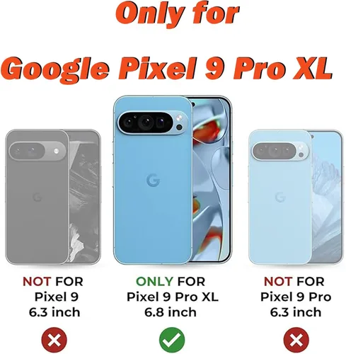Vista 2 de PASNEW Funda para Pixel 9 Pro XL, Cartera de Cuero Premium con Soporte para Tarjetas [3 Tarjetas] con Soporte Plegable y Cubierta Magnética
