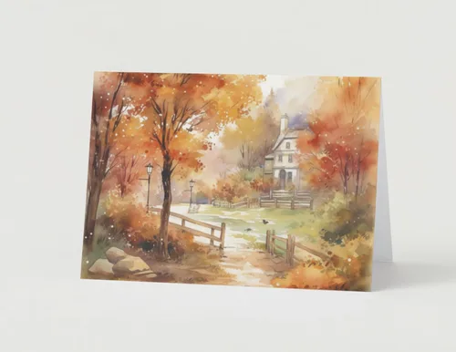 Vista 3 de 6 Watercolor All-Season Notecards Collection. Palette of Seasons: Journey Thru the Ever-Changing Beauty of Nature with Handcrafted Cards. Envelopes