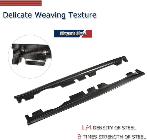 Vista 5 de Faldas laterales de fibra de carbono para BMW Serie 3 E92 E93 M3 2 2 puertas 2008-2013 falda lateral de coche Extensión Panel basculante salida