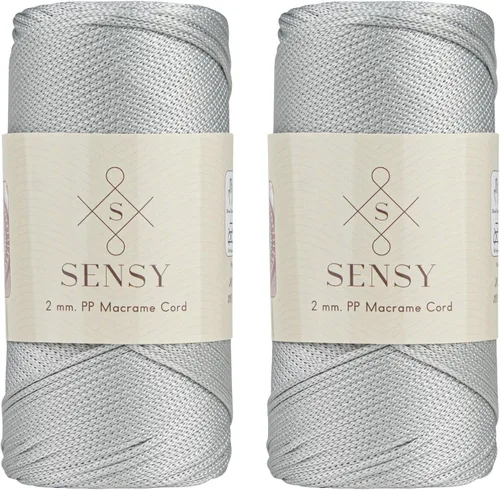 Vista 74 de Sensy Premium 2mm 229.5 metros de cuerda de poliéster 100% cordón de polipropileno Cordón de macramé 2mm Cordón para bolso de crochet Hilo