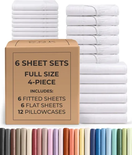 Vista 185 de Pack of 2, Twin Size 3 Piece Sheet Set - Breathable & Cooling - White