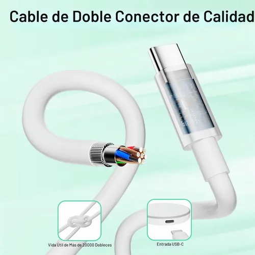 Vista 4 de MagSafe Charger - Paquete de 2 cargadores inalámbricos magnéticos de 15 W, almohadilla de carga rápida con cable USB C a USB C de 6 pies compatible