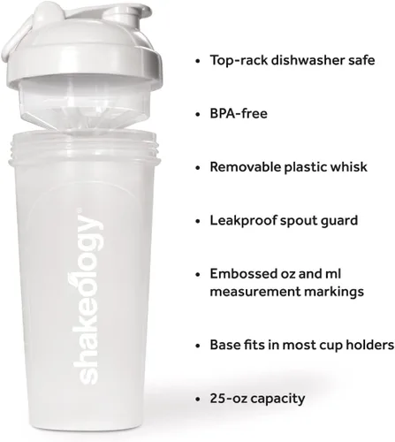 Vista 2 de Shakeology Vaso mezclador de proteínas premium, sin BPA, a prueba de fugas, 25 onzas