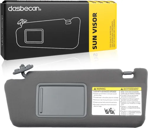 Vista 8 de Dasbecan - Visera solar para el lado izquierdo del conductor compatible con Toyota Tacoma 2005, 2006, 2007, 2008, 2009, 2010, 2011, 2012, 2013 Beige