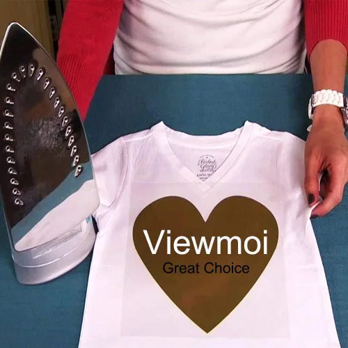 Vista 6 de Viewmoi Vinilo de transferencia de calor HTV para camisetas rollos de 12 pulgadas por 7 pies (negro)