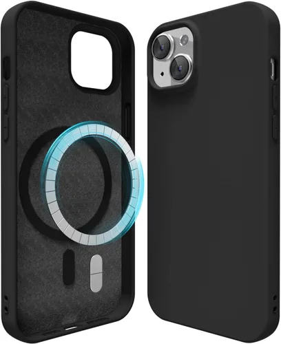 Vista 174 de oakxco Funda de silicona para iPhone 12 Pro Max, magnética, compatible con carga inalámbrica Magsafe, cubierta protectora de goma suave y delgada