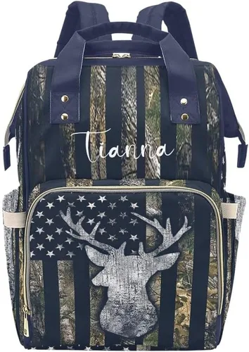 Vista 11 de XOZOTY Mochila de pañales personalizada con nombre para hombres y mujeres, bolsas de bebé de enfermería personalizadas, bolsa de viaje para hombros