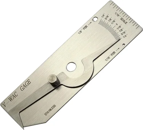 Vista 8 de RIVERWELD V-WAC Calibre de soldadura única Medidor de profundidad de hoyo Calibre de soldadura de inspección Calibradores de rosca Medidores
