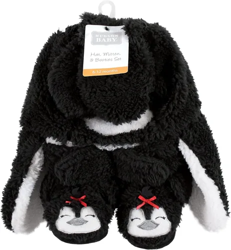 Vista 2 de Hudson Baby Conjunto de gorro de trampero, manoplas y botines para niña