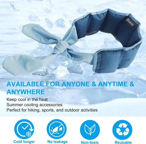 Vista 4 de Blobuste Envoltura de hielo con 7 paquetes de hielo, soporte de enfriamiento completo para cuello y hombros, almohadilla de terapia fría