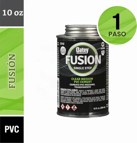 Vista 7 de Oatey 321935 Fusion One Step Cemento de cuerpo medio, 4 oz, PVC transparente
