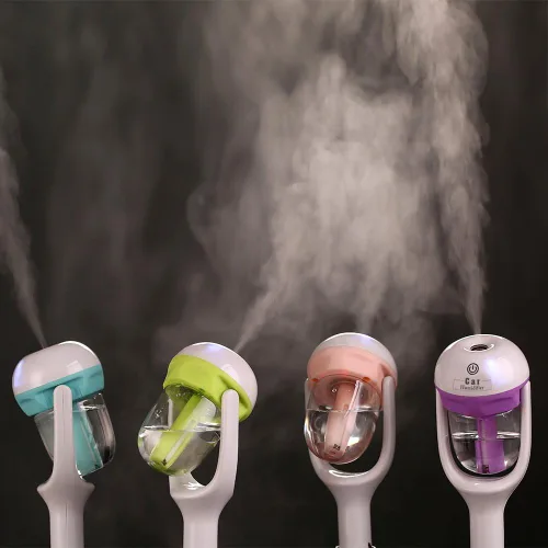 Vista 5 de Humidificador de purificador de aire de coche y aromaterapia Mini cargador de coche Puerto portátil humidificador de niebla fría con aroma difusor