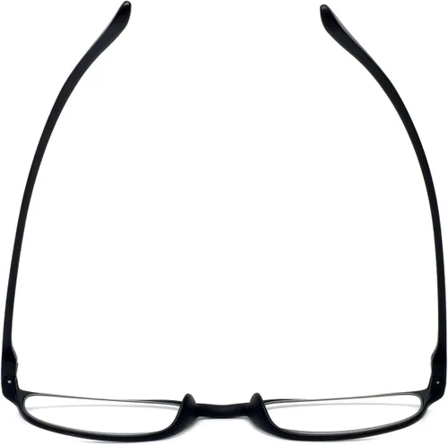 Vista 8 de Calabria 718 Flexie Oval - Gafas de lectura para hombres/mujeres, lectores flexibles, ligeros y duraderos, marco TR-90 de poder único plegable Ébano