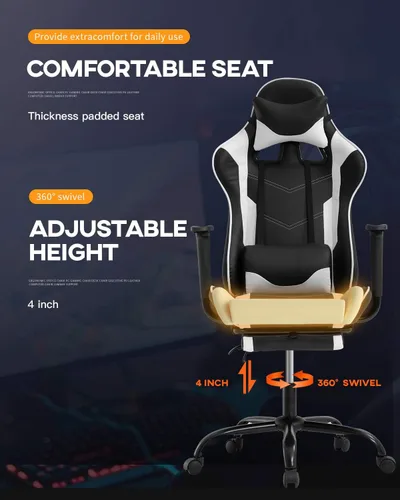 Vista 7 de Nueva silla para juegos de espalda alta para Computadora, Silla de diseño ergonómico