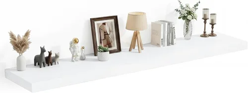 Vista 10 de Heimlove Estantes Flotantes de 12 Pulgadas de Profundidad, Estante de Pared de 12 x 12 Pulgadas de Largo, Estante de Exhibición y Almacenamiento