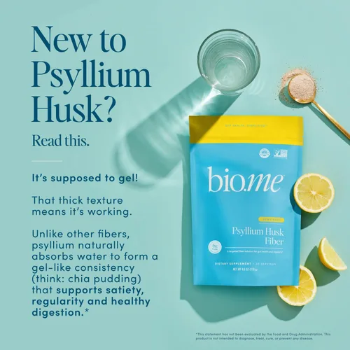 Vista 3 de Polvo de Fibra de Cáscara de Psyllium (6g Por Porción) para la Salud Digestiva y Alivio de la Hinchazón, Polvo de Fibra Prebiótica Insoluble