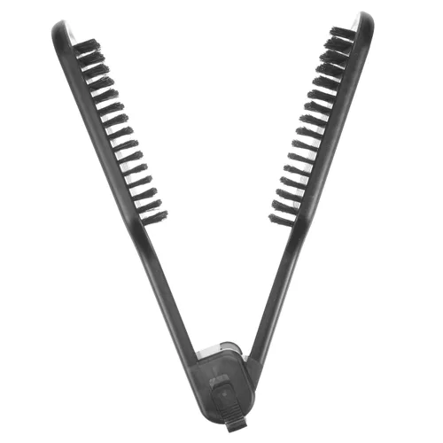 Vista 8 de Cepillo alisador de cabello con abrazadera de doble cara peine antiestático para todo tipo de cabello, herramienta de peinado de 8.66 pulgadas