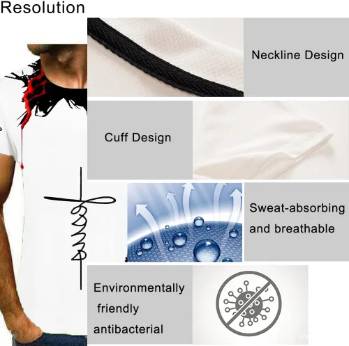 Vista 4 de Mgyfady Camiseta de manga corta con cuello redondo para adultos en 3D