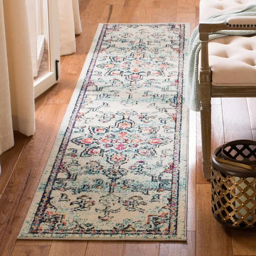 Vista 73 de Safavieh MAD473E - Tapete con diseño de medallón desgastado, bohemio elegante, colección Madison, no suelta pelos, fácil de cuidar, alto tránsito