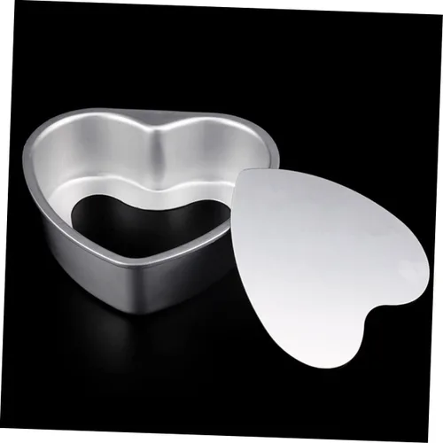 Vista 9 de TIDTALEO Molde de pastel de corazón Molde de aluminio para tartas Decoración de corazón Moldes de chocolate Fondant Microondas Placa para hornear