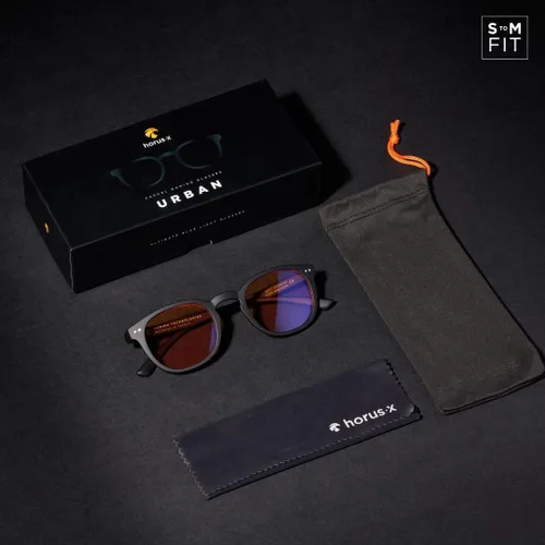 Vista 7 de Horus X • Blue Light Glasses Men Women Blue Light Blocking Glasses For Screen Anti-Fatigue & Eye Migraine Urban V3