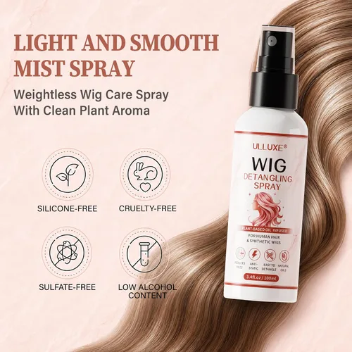 Vista 7 de ulluxe 2 piezas de spray de peluca para cabello sintético y cabello humano