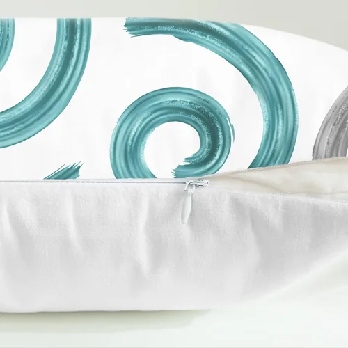 Vista 6 de CaliTime Juego de 2 fundas de almohada decorativas de vellón en dos tonos, con textura de concha de mar, geométricas abstractas, para sofá, cama