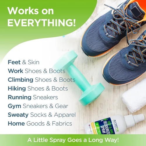 Vista 8 de Rocket Pure Spray desodorante natural para zapatos, espray eliminador de olores en aerosol para pies, desodorante en aerosol para zapatos, spray