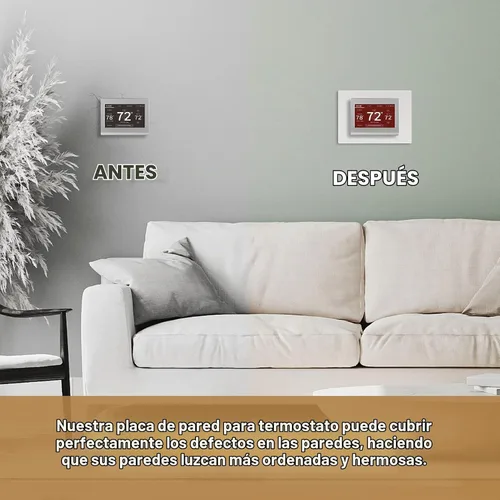 Vista 4 de ANTOBLE THP2400A1027W - Placa trasera de placa de pared para termostato, color blanco, compatible con termostato Honeywell 1 Paquete