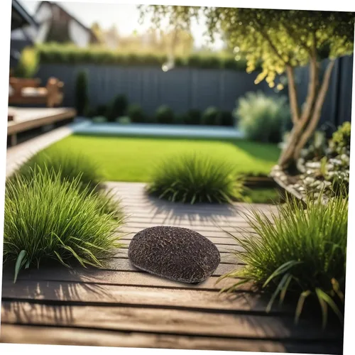 Vista 6 de Ocultador de llaves de roca falsa para exteriores, caja de almacenamiento de llaves de piedra decorativa para jardín, porche, patio, doble propósito