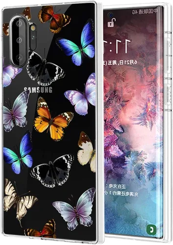 Vista 4 de Funda de teléfono para Galaxy Note 10 Plus 5G, para Samsung Note10+ para niñas, funda protectora transparente de TPU suave transparente para Samsung