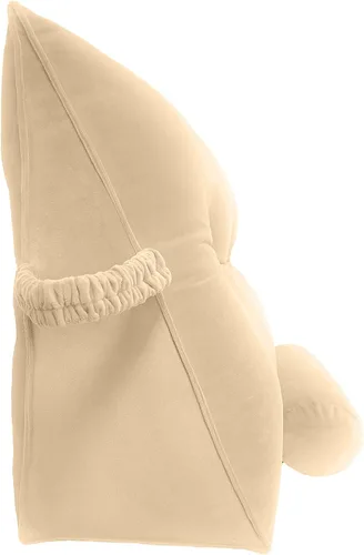 Vista 3 de Peachwell Almohada triangular de lectura para reposo en cama, cojín grande tipo cabecero, respaldo, almohada de cuña con dos almohadas cilíndricas