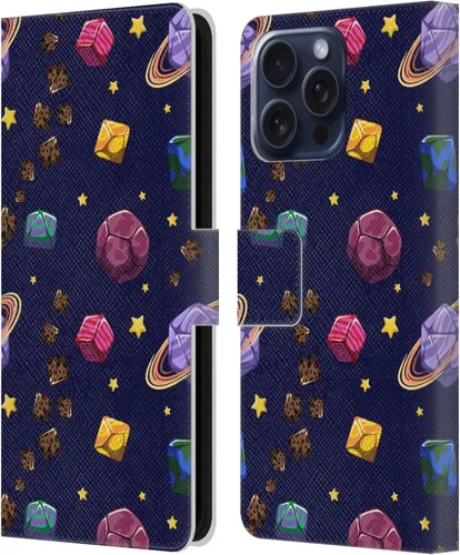 Vista 202 de Head Case Designs Officially Licensed Carla Morrow Colorful Space Dice Patterns Leather Wallet Case Compatible with Samsung Galaxy A07 4G