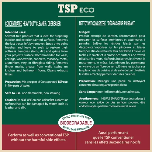 Vista 2 de SamaN TSP Eco - Limpiador y desengrasante de servicio pesado (16 oz concentrado 41508)