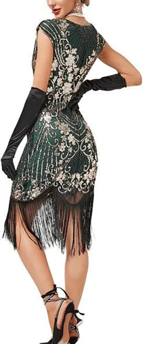 Vista 4 de New Years Eve Dress Party Sexy Dress Fashion Solid Color Sequin Fringe Dress Women's Cocktail Dresses