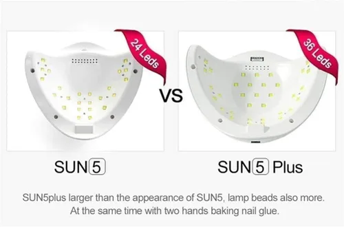 Vista 3 de Lámpara de uñas LED UV de gel, secadora de uñas LED UV de 36 W para esmalte de gel con 3 ajustes de temporizador, sensor automático, regalo de San