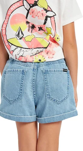 Vista 4 de Volcom Sunday Strut - Pantalón corto con puño enrollado para niña