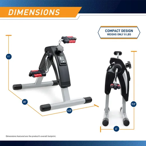 Vista 8 de MARCYMarcy Magnetic Resistance Folding Exercise Bike with Transport Wheels - NS-653