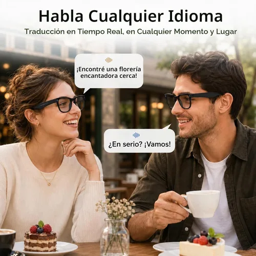 Vista 4 de Gafas inteligentes AI con cámara, captura HD de 13 MP, 4K EIS, lentes