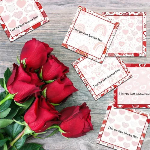 Vista 3 de 9 Piezas Notas Adhesivas de Corazón Notas Adhesivas de Corazón de San Valentín Autoadhesivas Blocs de Notas Adhesivas de San Valentín Pegajosas