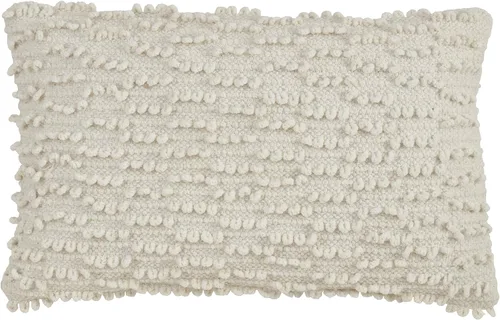Vista 7 de SARO LIFESTYLE Almohada Nubby con relleno de plumón Gris